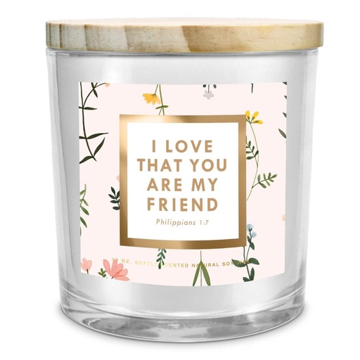 [35018L] Candle I Love That Friend Floral