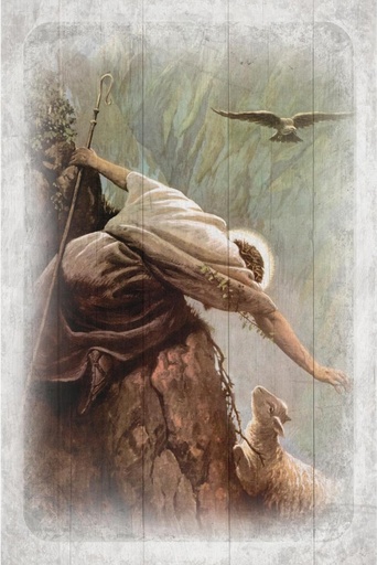 [9468] Plaque Shepherd Silver Edge MDF