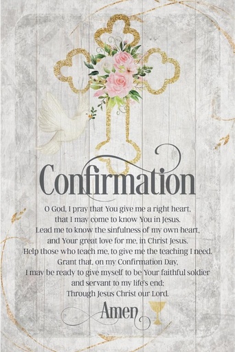 [9469] Plaque Confirmation Silver Edge MDF