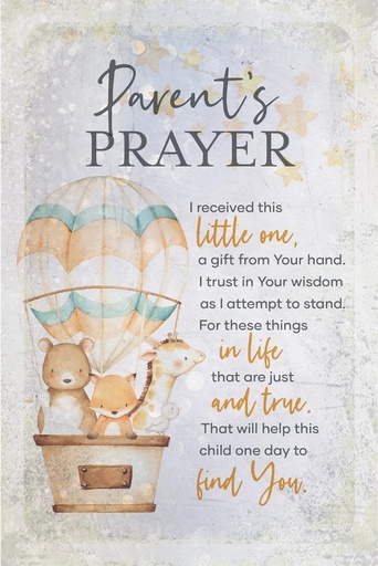 [9487] Plaque Parent's Prayer MDF