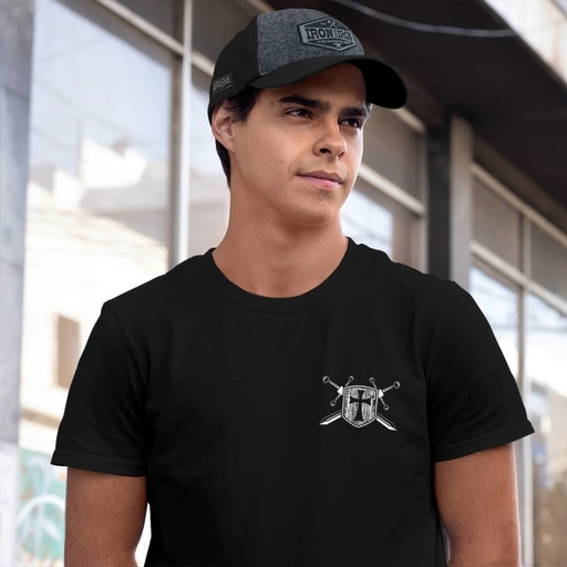 [APT4545LG] Tshirt Word Sword Black Large
