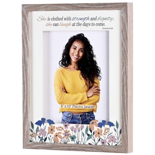 [FRMWDWG-1114-89] Photo Frame She Is Clothed With Strength