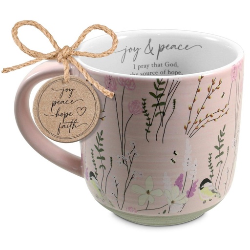 [18512L] Mug Joy & Peace Floral