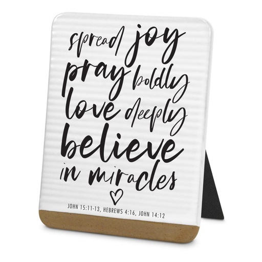 [40133L] Plaque Today I Will Spread Joy White