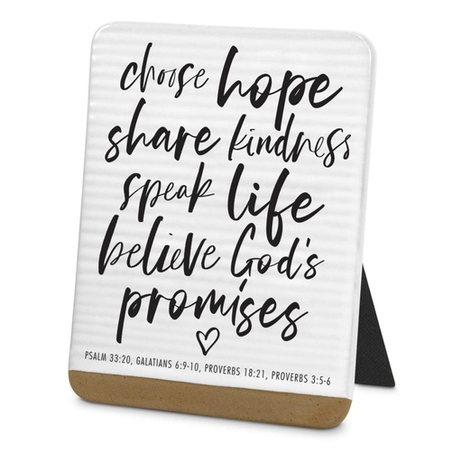 [40134L] Plaque Today I Will Choose Hope White