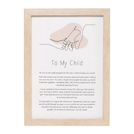 [GOW006] Plaque To My Child Gift of Words