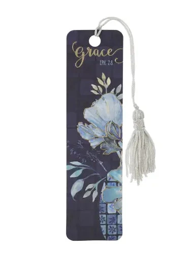 [TBM122] BMK Grace Blue Floral with Tassel 