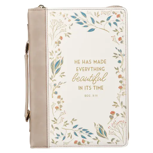 [BBL841] Bible Case Large Everything Beautiful Cream/Taupe 
