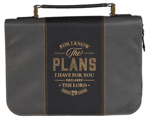 [BBL838] Bible Case Large Plans Twotone Black/Grey 