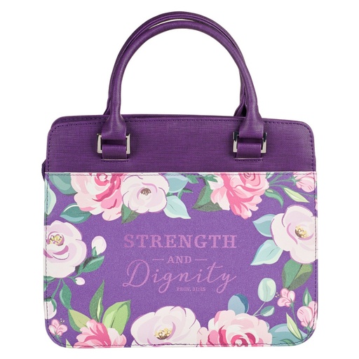 [BBL811] Bible Case Lg Purse Style Strength & Dignity Purple