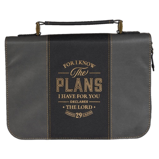 [BBXL838] Bible Case XL I Know The Plans Charcoal 