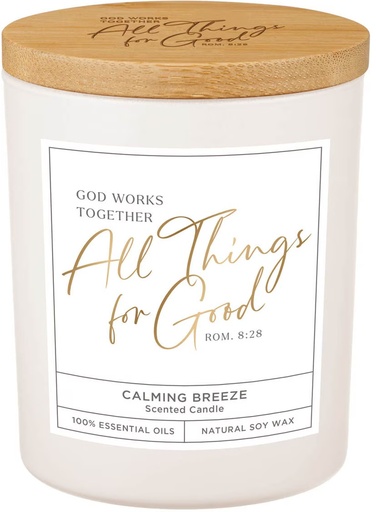 [CDL024] Candle All Things For Good Calming Breeze Glass