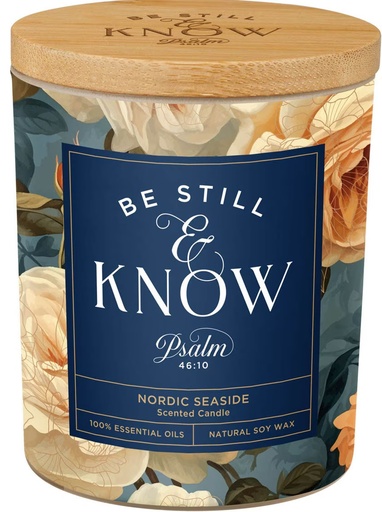 [CDL027] Candle Be Still Yellow Rose Nordic Seaside Glass 
