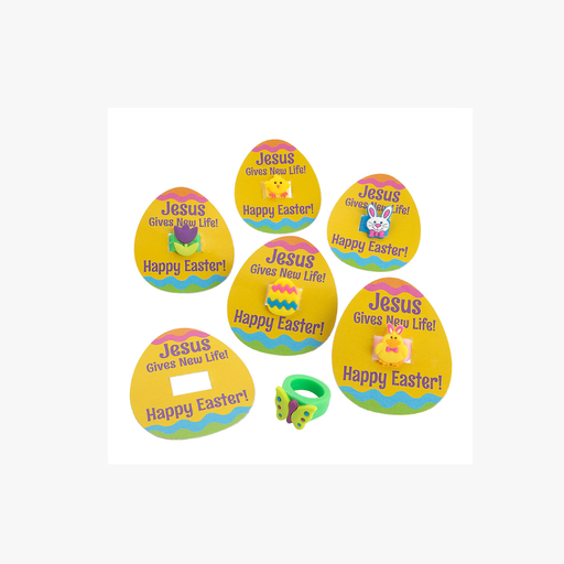 [14097210] Easter Rings With Faith Card Single