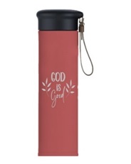 [GEWB5488-SM] Flask God Is Good Red Stainless Steel