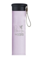 [GEWB5486-SM] Flask Praise The Lord Pink Stainless Steel