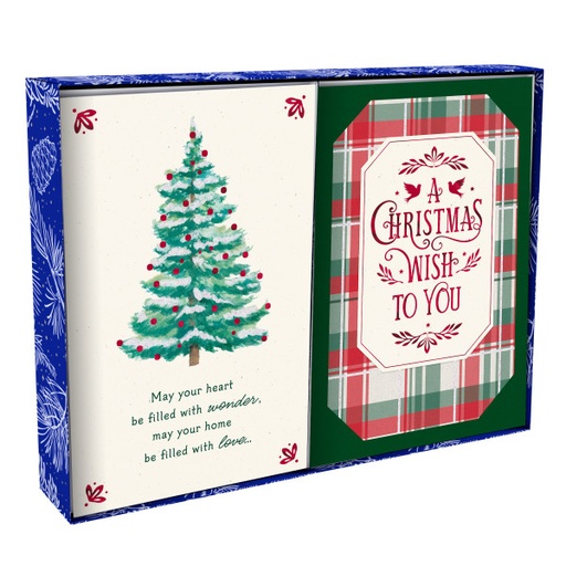 [U4244] GC: Christmas Boxed Plaid and Treee (Dark Blue Range (08/25)