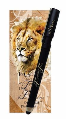 [GEBP5777-SM] Gel Pen Faith Over Fear Lion w/Bookmark