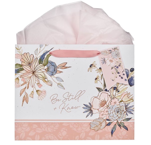 [GBA486] Gift Bag Large Be Still Peach Blossom Landscape 