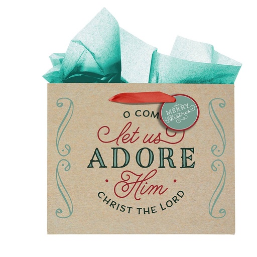 [GBA531] Gift Bag Large Let Us Adore Him Landscape 