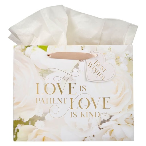 [GBA455] Gift Bag Large Love White Rose Landscape (01/25)