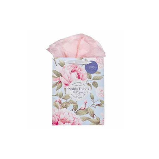 [GBA482] Gift Bag Large Noble Things Pink Peony 