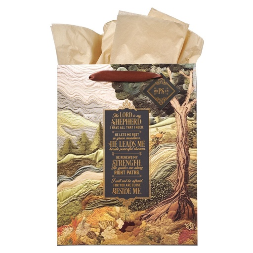 [GBA463] Gift Bag Large The Lord Is My Shepherd Portrait (01/25)