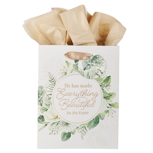 [GBA433] Gift Bag Med Everything Beautiful Green Wreath