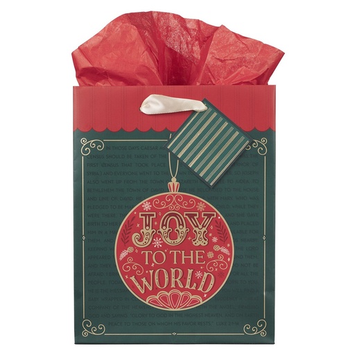 [GBA510] Gift Bag Med Joy to the World Ornament 