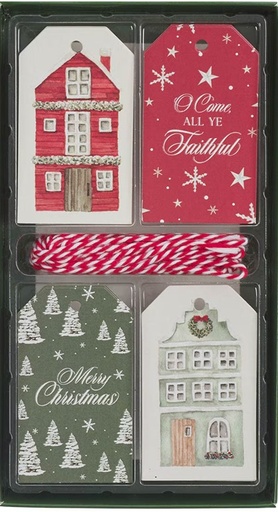 [TAG011] Gift Tag Set 16pc Christmas Home 