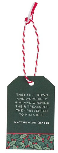 [TAG006] Gift Tag Set 16pc Christmas Plaid 