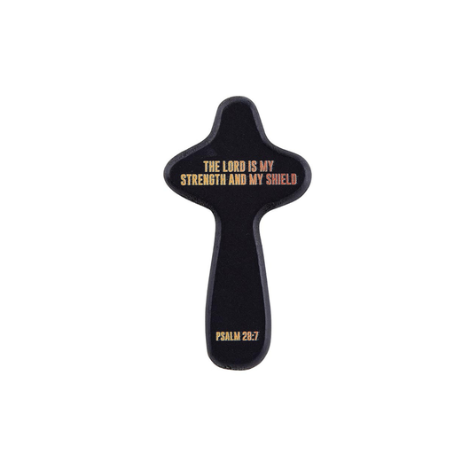 [P7319] Handheld Cross Lord Is My Strength Black