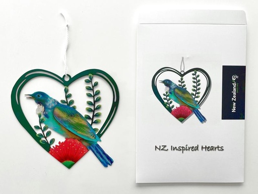 [643LO] Hanging Heart NZ Native Bird Tui