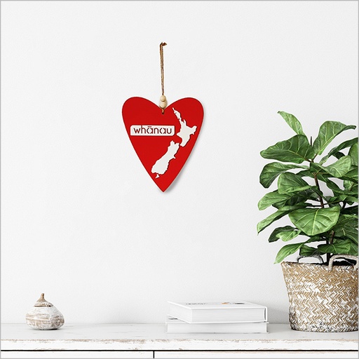 [ACH10W] Heart Set Whanau NZ White