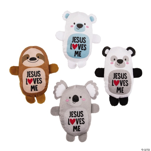 [13911708SINGLE] Jesus Loves Me Stuffed Animal Assorted 