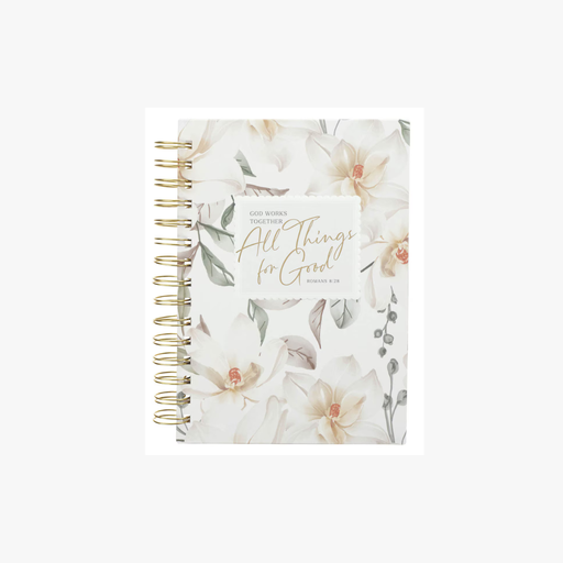 [JLW230] Journal All Things For Good White Magnolia 