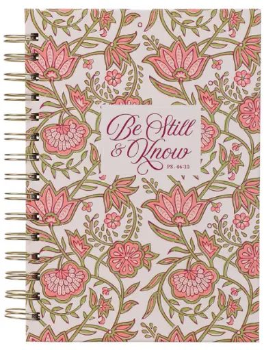 [JLW191] Journal Be Still Burgundy Floral Ps 46:10
