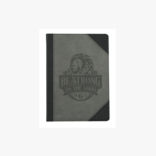 [JL806] Journal Be Strong Lion Black & Grey Classic