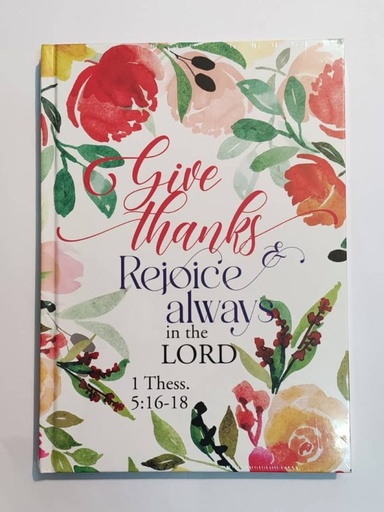 [SEJH56259-SM] Journal Rejoice Always Floral Hardcover