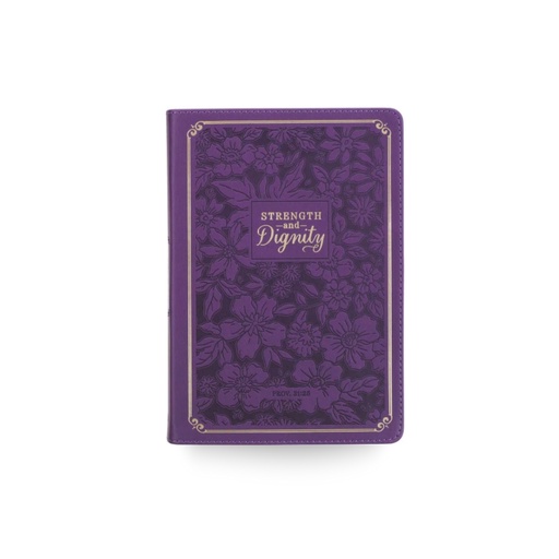 [JL854] Journal Strength & Dignity Purple Rose 
