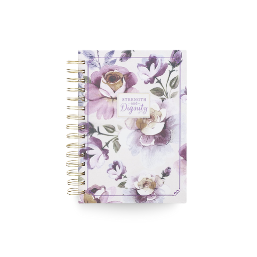 [JLW245] Journal Strength & Dignity Purple Rose Wirebound
