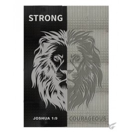 [SEJL56116-SM] Journal Strong & Courageous Twotone Black Grey