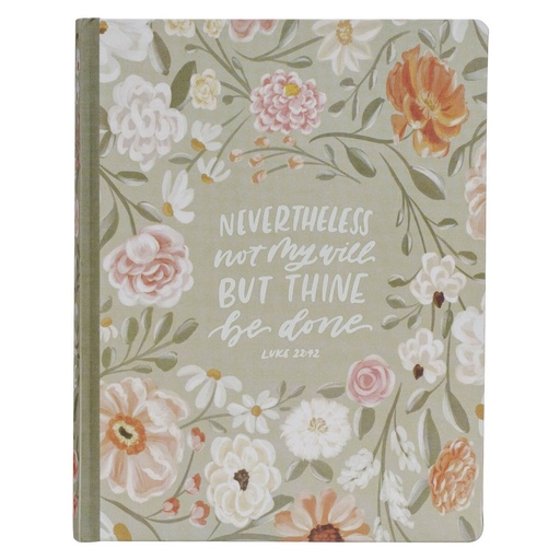 [KJV264] KJV Notetaking Large Print Not My Will Sage Green Floral