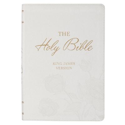 [KJV260] KJV Super Giant Print Bible White Debossed Gold Foil