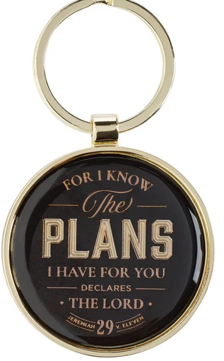 [KMO128] Keyring I Know The Plans Black Round Metal (02/25)
