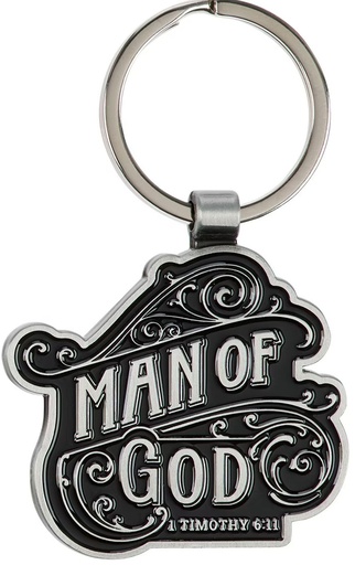 [KRG084] Keyring Man of God 1 Tim 6:11 Metal