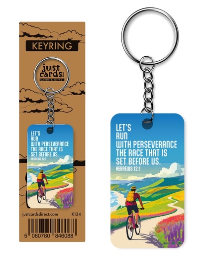 [K134] Keyring Run With Perseverence Runner Wood