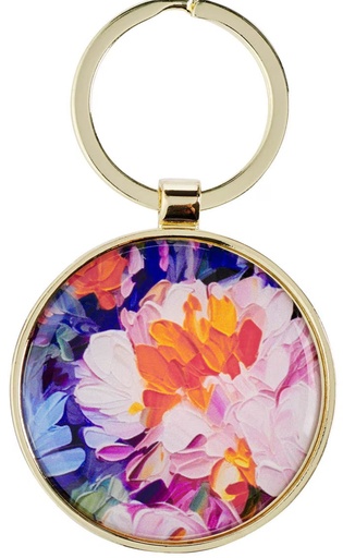 [KMO129] Keyring Sweet Friendship Watercolour Metal (02/25)