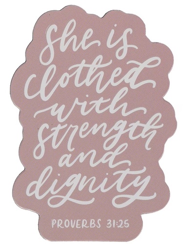 [MG221] Magnet Strength & Dignity Pink Diecut