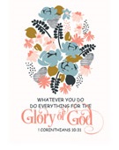 [SEMP59237-SM] Memo Pad Glory Of God Floral  (OP)